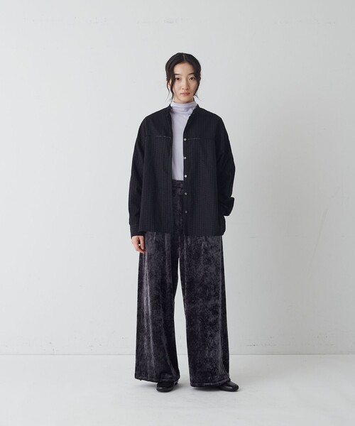 conges payes ADIEU TRISTESSE(コンジェ ペイエ アデュートリステス)の「ハイネックカットソーブラウス(Tシャツ/カットソー・レディース・パープル/ホワイト系その他/ピンク/ラベンダー・FREE)」の12枚目の写真
