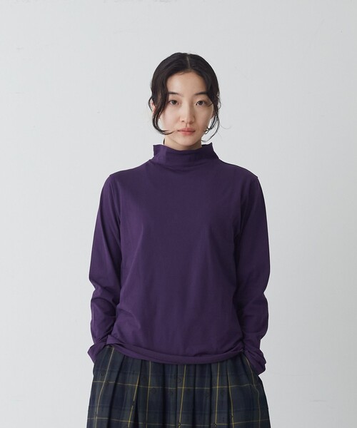 conges payes ADIEU TRISTESSE(コンジェ ペイエ アデュートリステス)の「ハイネックカットソーブラウス(Tシャツ/カットソー・レディース・パープル/ホワイト系その他/ピンク/ラベンダー・FREE)」の13枚目の写真