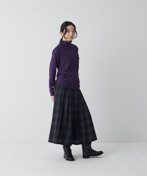 conges payes ADIEU TRISTESSE(コンジェ ペイエ アデュートリステス)の「ハイネックカットソーブラウス(Tシャツ/カットソー・レディース・パープル/ホワイト系その他/ピンク/ラベンダー・FREE)」の14枚目の写真