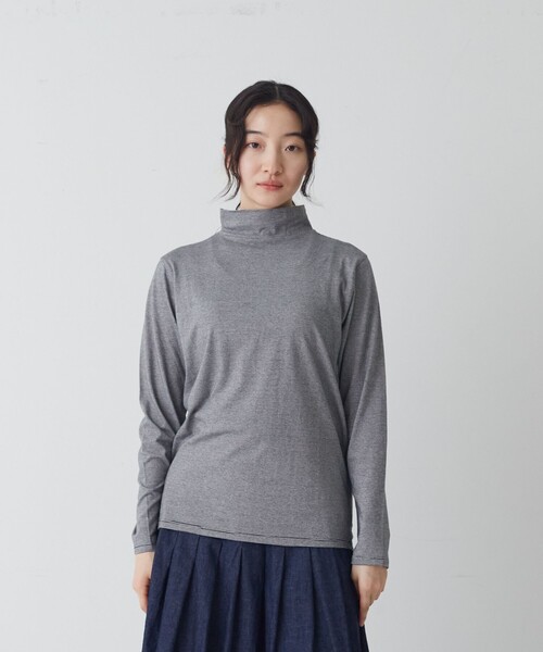 conges payes ADIEU TRISTESSE(コンジェ ペイエ アデュートリステス)の「ハイネックカットソーブラウス(Tシャツ/カットソー・レディース・パープル/ホワイト系その他/ピンク/ラベンダー・FREE)」の17枚目の写真