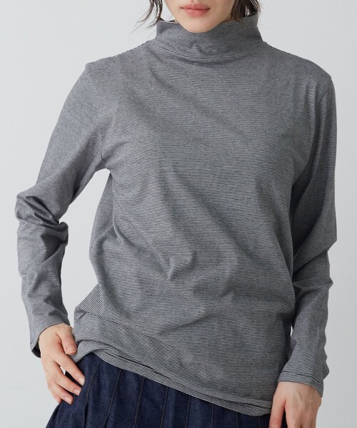 conges payes ADIEU TRISTESSE(コンジェ ペイエ アデュートリステス)の「ハイネックカットソーブラウス(Tシャツ/カットソー・レディース・パープル/ホワイト系その他/ピンク/ラベンダー・FREE)」の21枚目の写真