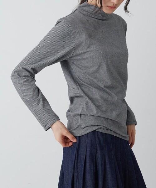 conges payes ADIEU TRISTESSE(コンジェ ペイエ アデュートリステス)の「ハイネックカットソーブラウス(Tシャツ/カットソー・レディース・パープル/ホワイト系その他/ピンク/ラベンダー・FREE)」の22枚目の写真