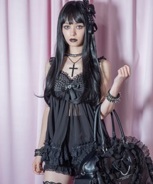 Lace & studs babydoll