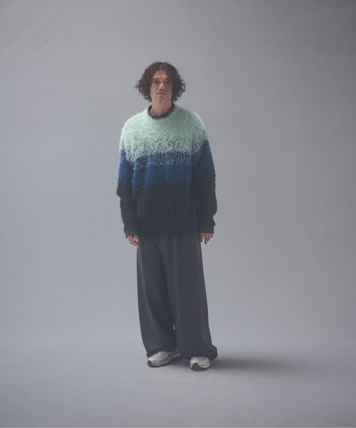 ADAM PATEK(アダムパテック)の「ADAMPATEK/woolblend still tuck wide pt/ワイドパンツ(スラックス・メンズ・グレー/ブラック・1/2)」の21枚目の写真