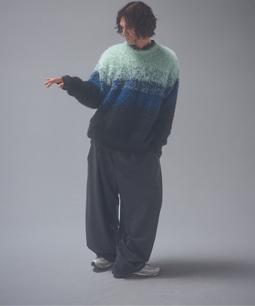 ADAM PATEK(アダムパテック)の「ADAMPATEK/woolblend still tuck wide pt/ワイドパンツ(スラックス・メンズ・グレー/ブラック・1/2)」の20枚目の写真