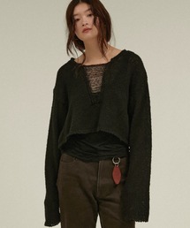 ブークレニットプルオーバー / 【 LA PEAU DE GEM 】 boucle knit pullover