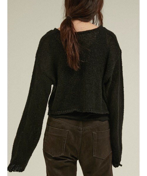 LA PEAU DE GEM(ラポドゥジェム)の「ブークレニットプルオーバー / 【 LA PEAU DE GEM 】 boucle knit pullover(ニット/セーター・レディース・ブラック/グレイッシュベージュ・FREE)」の12枚目の写真