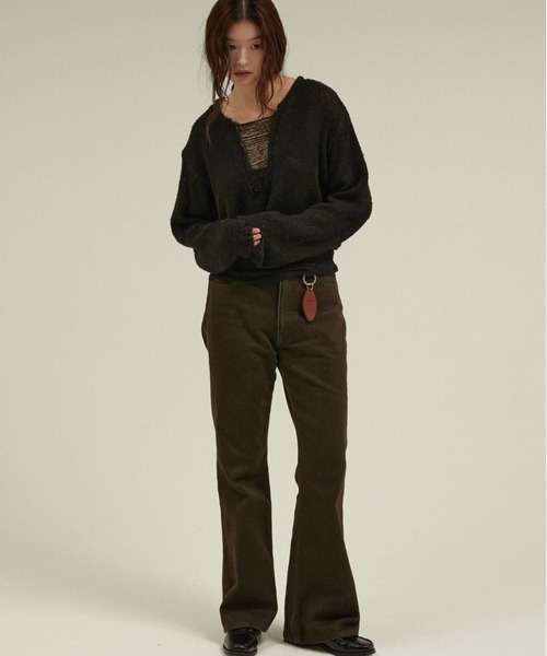 LA PEAU DE GEM(ラポドゥジェム)の「ブークレニットプルオーバー / 【 LA PEAU DE GEM 】 boucle knit pullover(ニット/セーター・レディース・ブラック/グレイッシュベージュ・FREE)」の14枚目の写真