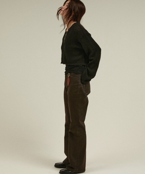 LA PEAU DE GEM(ラポドゥジェム)の「ブークレニットプルオーバー / 【 LA PEAU DE GEM 】 boucle knit pullover(ニット/セーター・レディース・ブラック/グレイッシュベージュ・FREE)」の17枚目の写真