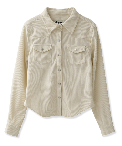 AVANDRESS(アバンドレス )の「ハーベスト コーデュロイ スリムフィット シャツ_3COL(シャツ/ブラウス・レディース・ブラック/ダークブラウン/クリーム・SMALL/MEDIUM)」の8枚目の写真