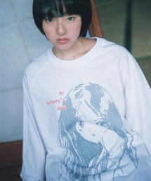 WONDER VISITOR（ワンダービジター）の「Ascii girl Raglan LS-T [ホワイト]（Tシャツ/カットソー）」