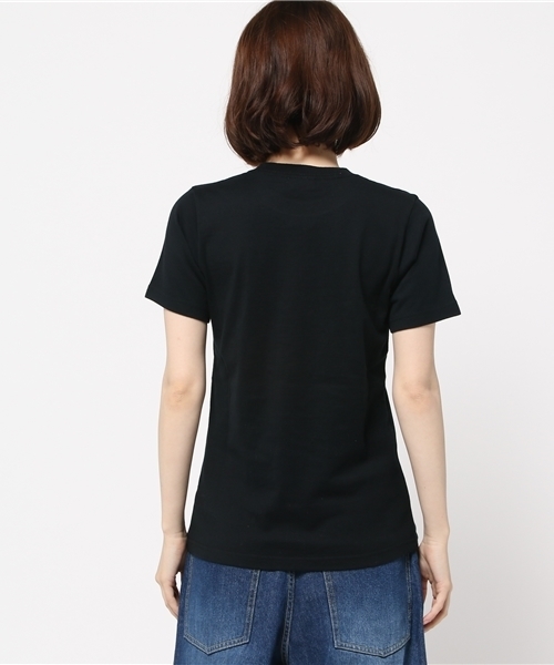 X-girl（エックスガール）の「FACE S/S TEE /Tシャツ/TEE/宇宙柄/フェイス/グラフィック/夏/半袖/ロゴ（Tシャツ/カットソー・レディース・ホワイト/ブラック/イエロー・1/2）」の6枚目の写真