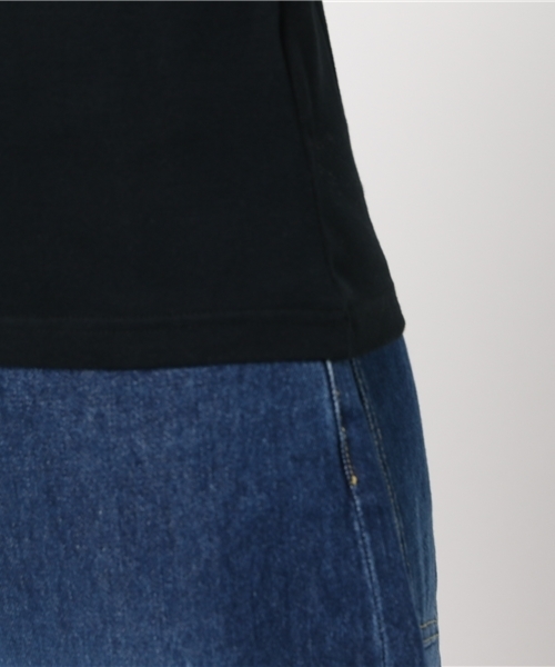 X-girl（エックスガール）の「FACE S/S TEE /Tシャツ/TEE/宇宙柄/フェイス/グラフィック/夏/半袖/ロゴ（Tシャツ/カットソー・レディース・ホワイト/ブラック/イエロー・1/2）」の9枚目の写真