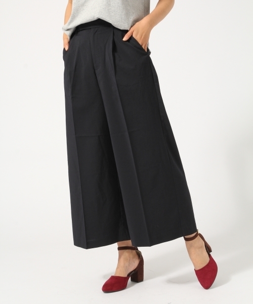 GLOBAL WORK（グローバルワーク）の「【接触冷感】ＴＲワイドパンツ/722398（その他パンツ・レディース・グレー/ブラウン/ブラック/ネイビー・SMALL/MEDIUM/LARGE）」の4枚目の写真