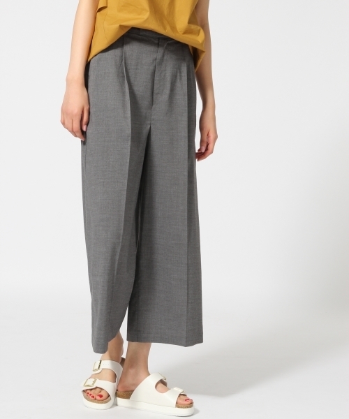 GLOBAL WORK（グローバルワーク）の「【接触冷感】ＴＲワイドパンツ/722398（その他パンツ・レディース・グレー/ブラウン/ブラック/ネイビー・SMALL/MEDIUM/LARGE）」の2枚目の写真