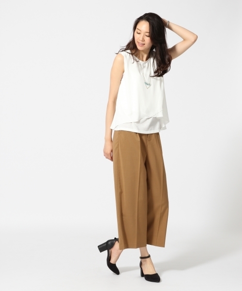 GLOBAL WORK（グローバルワーク）の「【接触冷感】ＴＲワイドパンツ/722398（その他パンツ・レディース・グレー/ブラウン/ブラック/ネイビー・SMALL/MEDIUM/LARGE）」の13枚目の写真