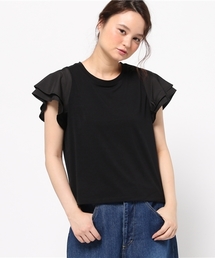 袖シフォン Tシャツ