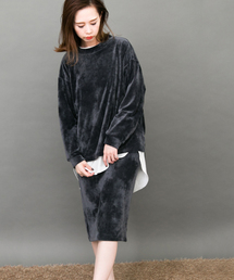 KBF | 【WEB限定】KBF　ベロアセットアップ(ワンピース)
