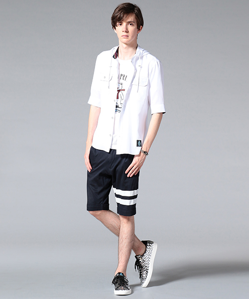 GUILD PRIME(ギルドプライム)の「【GUILD PRIME】MENS ミリタリーシャツパーカー(パーカー・メンズ・ホワイト/カーキ・2/1/3)」の10枚目の写真