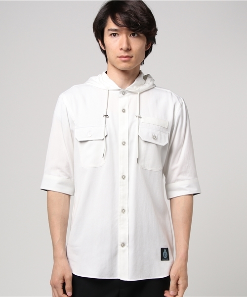 GUILD PRIME(ギルドプライム)の「【GUILD PRIME】MENS ミリタリーシャツパーカー(パーカー・メンズ・ホワイト/カーキ・2/1/3)」の11枚目の写真