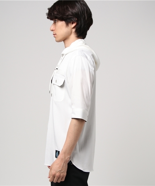 GUILD PRIME(ギルドプライム)の「【GUILD PRIME】MENS ミリタリーシャツパーカー(パーカー・メンズ・ホワイト/カーキ・2/1/3)」の12枚目の写真