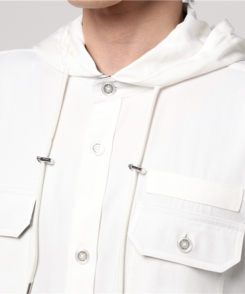 GUILD PRIME(ギルドプライム)の「【GUILD PRIME】MENS ミリタリーシャツパーカー(パーカー・メンズ・ホワイト/カーキ・2/1/3)」の14枚目の写真