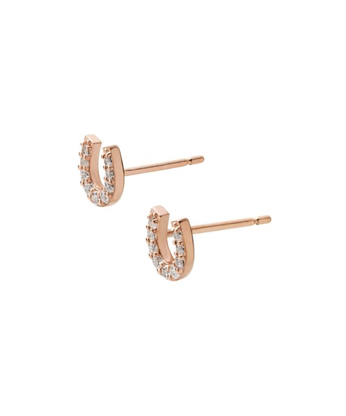 LAH（エルエーエイチ）の「馬蹄ピアス（ピアス（両耳用）・レディース・シルバー/ピンクゴールド・ONE SIZE）」の8枚目の写真