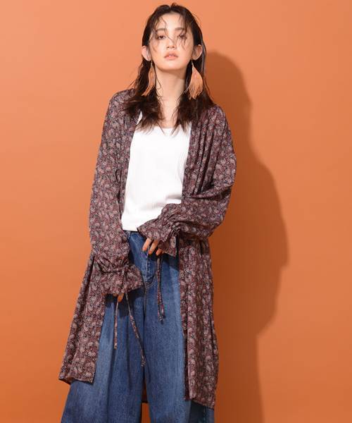 CIAOPANIC（チャオパニック）の「ペイズリーガウン（シャツ/ブラウス・レディース・ホワイト/ブラウン/ネイビー/ダークブラウン・FREE）」の17枚目の写真