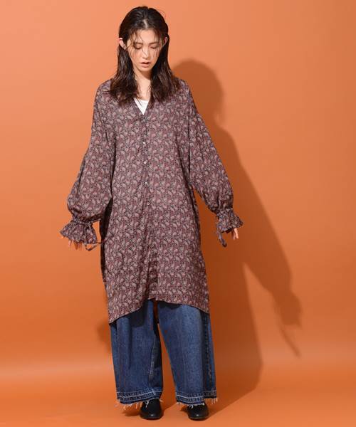 CIAOPANIC（チャオパニック）の「ペイズリーガウン（シャツ/ブラウス・レディース・ホワイト/ブラウン/ネイビー/ダークブラウン・FREE）」の10枚目の写真