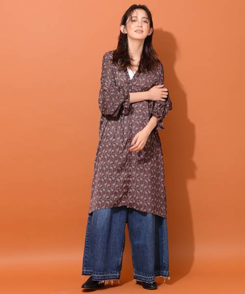 CIAOPANIC（チャオパニック）の「ペイズリーガウン（シャツ/ブラウス・レディース・ホワイト/ブラウン/ネイビー/ダークブラウン・FREE）」の11枚目の写真