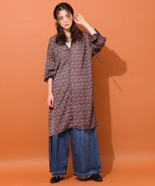 CIAOPANIC（チャオパニック）の「ペイズリーガウン（シャツ/ブラウス・レディース・ホワイト/ブラウン/ネイビー/ダークブラウン・FREE）」の12枚目の写真