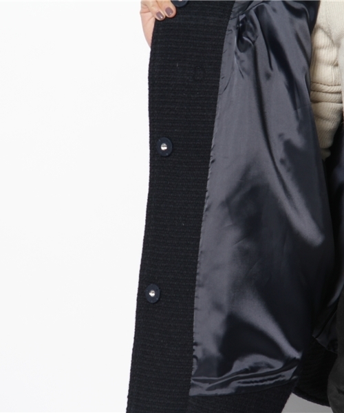 MILKFED.(ミルクフェド)の「GROSGRAIN PONCHO(ポンチョ・レディース・ベージュ/ネイビー・ONE SIZE)」の9枚目の写真