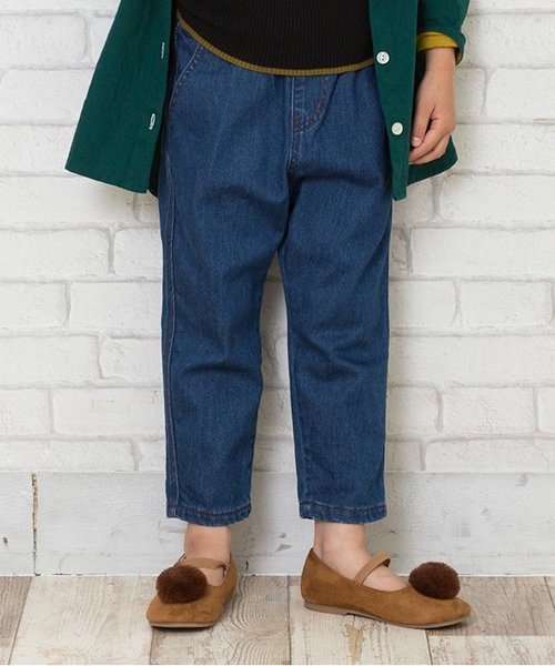apres les cours(アプレレクール)の「ハイウエストポケット刺繍パンツ 9分丈(その他パンツ・キッズ・ブルー/ネイビー・140/110/130/80/90/100/120)」の2枚目の写真