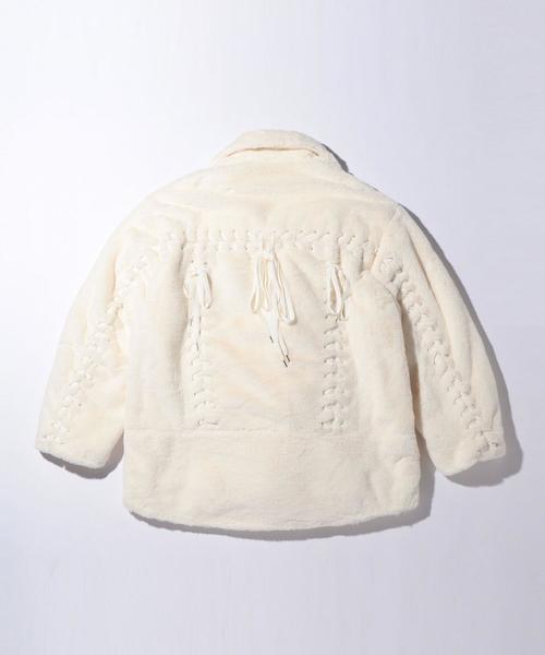 G.V.G.V.（ジーヴィージーヴィー）の「＜G.V.G.V.＞ FUR LACEUP MA-1/ライダースジャケット □□ ◆（ブルゾン・メンズ・ホワイト/ブラック/ブラウン・36/38）」の10枚目の写真