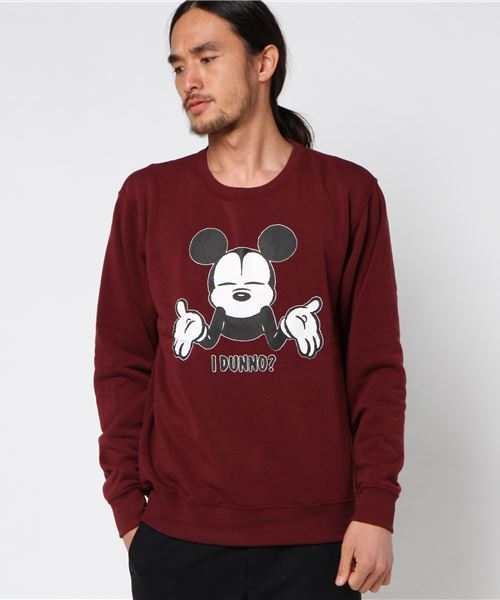 Disney（ディズニー）の「【DISNEY】MICKEY裏起毛トレーナー（スウェット・メンズ・ホワイト/グレー/ネイビー/ホワイト系その他/グレー系その他/レッド・MEDIUM/LARGE/X-LARGE）」の6枚目の写真