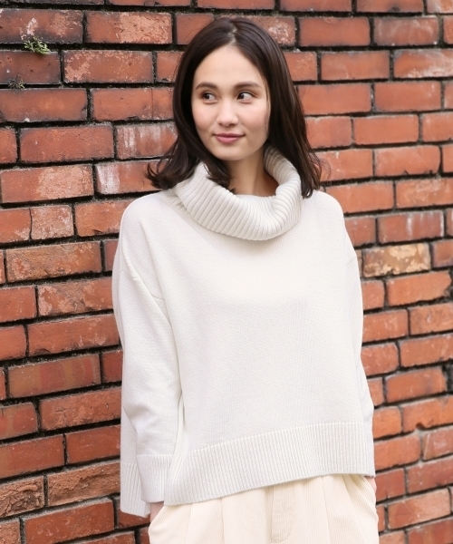 GLOBAL WORK(グローバルワーク)の「5ゲージタートルドルマンBIGプルオーバー/776968(ニット/セーター・レディース・ライトグリーン/イエロー/グレー/ピンク系その他/ホワイト/ブラック・LARGE/MEDIUM/SMALL)」の15枚目の写真