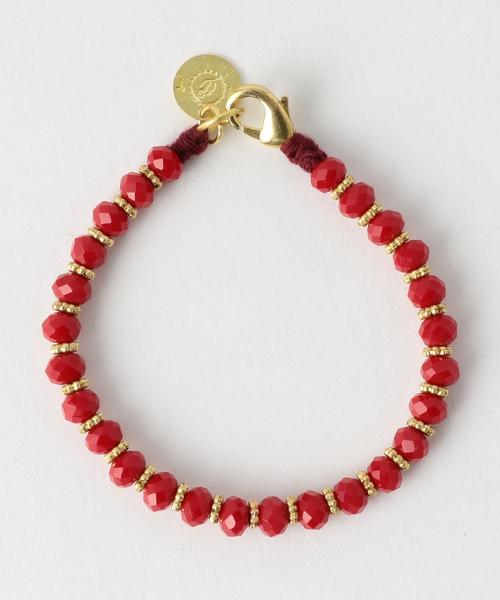 coen(コーエン)の「【CM着用アイテム・Market】HOUSE OF TUHINA(ハウスオブチュヒナ) グラスビーズブレス(ブレスレット・レディース・ブラック/ライトブルー/ケリー/レッド・FREE)」の6枚目の写真