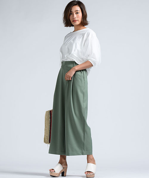 LIPSTAR(リップスター)の「超撥水加工ワイドパンツ(その他パンツ・レディース・ネイビー/イエロー/グレー/カーキ・M/S)」の8枚目の写真