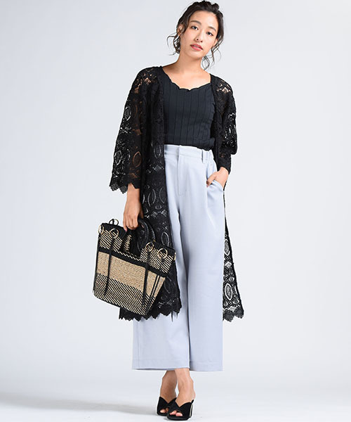 LIPSTAR(リップスター)の「超撥水加工ワイドパンツ(その他パンツ・レディース・ネイビー/イエロー/グレー/カーキ・M/S)」の10枚目の写真