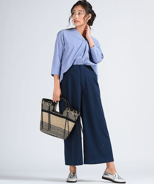 LIPSTAR(リップスター)の「超撥水加工ワイドパンツ(その他パンツ・レディース・ネイビー/イエロー/グレー/カーキ・M/S)」の6枚目の写真