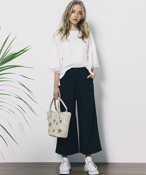 LIPSTAR(リップスター)の「超撥水加工ワイドパンツ(その他パンツ・レディース・ネイビー/イエロー/グレー/カーキ・M/S)」の17枚目の写真