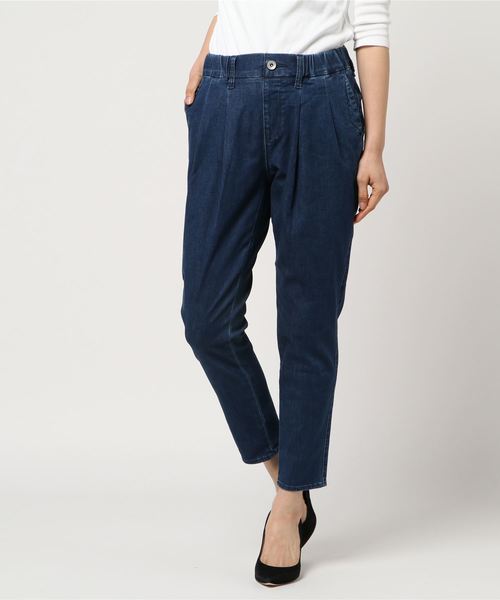 LBC（エルビーシー）の「サラヒヤジップレスパンツ               （デニムパンツ・レディース・ブルー/ネイビー・M/L）」の5枚目の写真