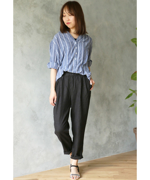 LBC（エルビーシー）の「【WEB限定LLサイズ有り】テーパードパンツ（その他パンツ・レディース・ブルー/ブラック/グレー・L/LL/M）」の8枚目の写真