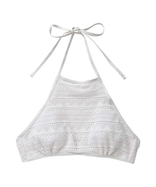 SUNBABIES(サンベイビーズ)の「アメリカンスリーブ・ビキニブラトップ/SUNBABIES(水着・レディース・ホワイト/ホワイト系その他/ブラック/その他・MEDIUM/SMALL)」の6枚目の写真
