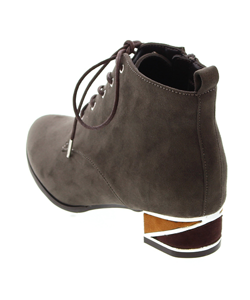 JELLY BEANS（ジェリービーンズ）の「「Ray11月号掲載」カラーブロックヒールレースアップブーツ(115-2373)JELLY BEANS(ジェリービーンズ)（ブーツ・レディース・ブラック/ダークブラウン/グレー/ブラック系その他・LL/S/M/L）」の12枚目の写真