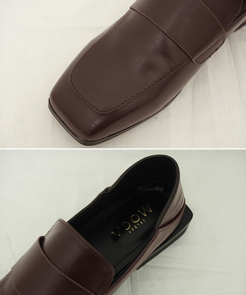 select MOCA（セレクトモカ）の「ベルトローファー(フェイクレザーローヒールタイプスクエアトゥローファー)（ローファー・レディース・ブラック/ブラウン・SMALL/MEDIUM/LARGE）」の12枚目の写真