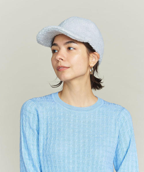 BEAUTY&YOUTH UNITED ARROWS（ビューティーアンドユースユナイテッドアローズ）の「BY ボアキャップ о（キャップ・レディース・オフホワイト/ライトグレー/ブラック・FREE）」の7枚目の写真