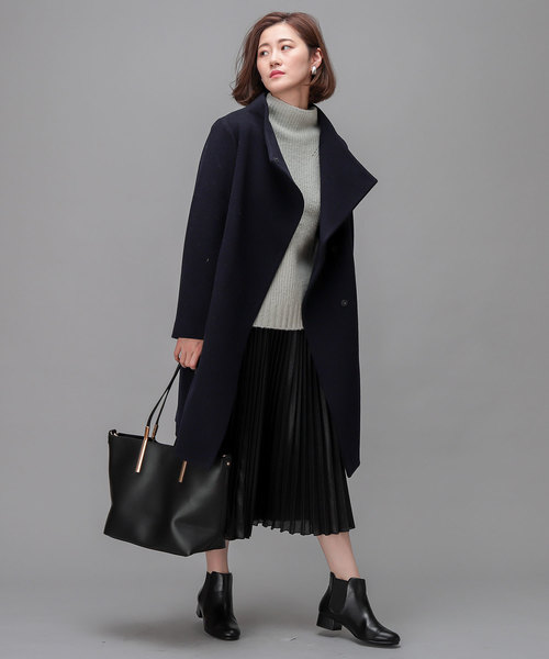 RIVE DROITE（リヴドロワ）の「ビーバーボトルネックコート（その他アウター・レディース・ライトグレー/モカ/ネイビー・FREE）」の20枚目の写真