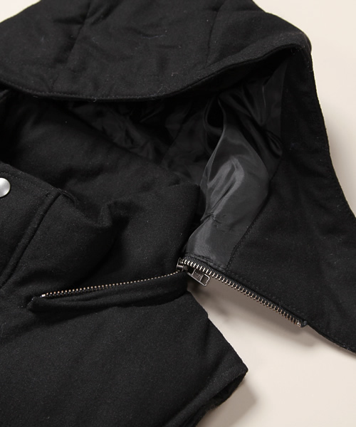 RATTLE TRAP（ラトルトラップ）の「メルトン中綿ベスト（ダウンベスト・メンズ・ブラック/グレー/ネイビー/ベージュ・MEDIUM/LARGE/LL）」の10枚目の写真