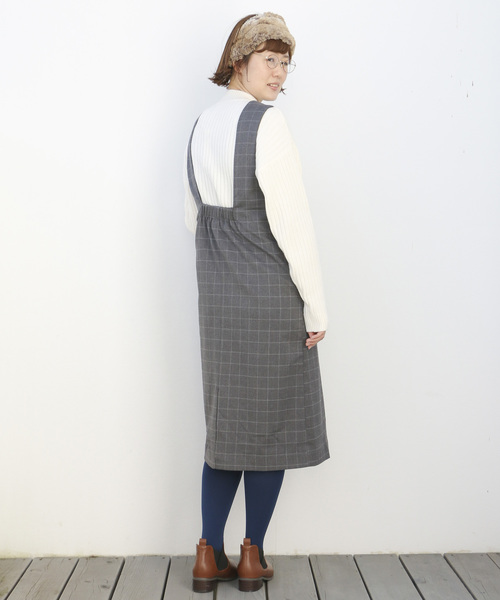 LBC（エルビーシー）の「TRチェックジャンスカ（ジャンパースカート・レディース・ネイビー/グレー・M/L）」の7枚目の写真